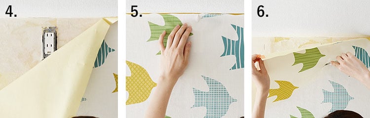 how to install wallpaper around sockets