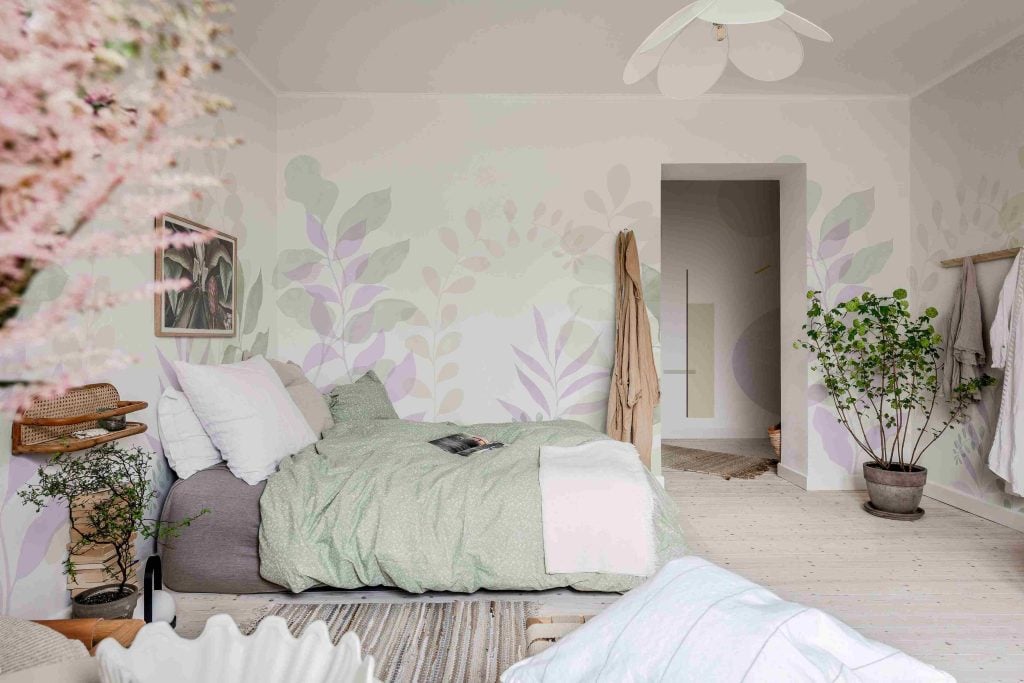 You can dry it away after clean the wallpaper with soap