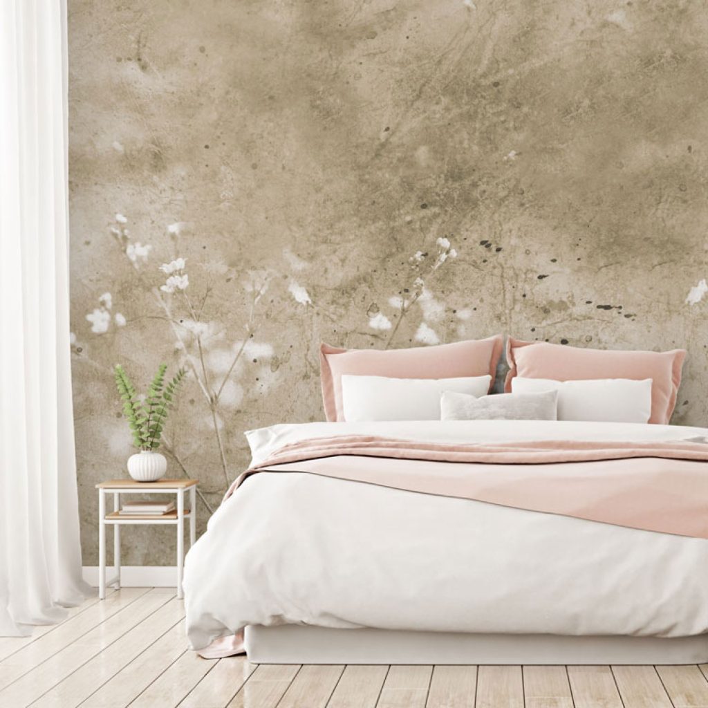 mural wallpaper japandi interior design