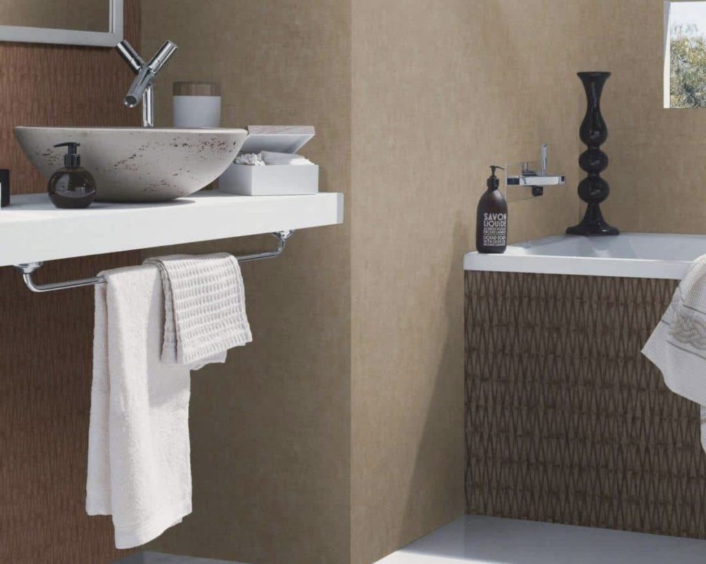 Plain Wallpaper for Decorating Bathroom