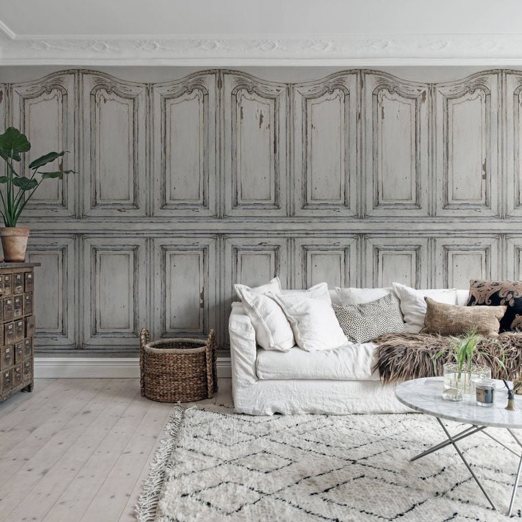 wall panelling Living Room Interior Design 