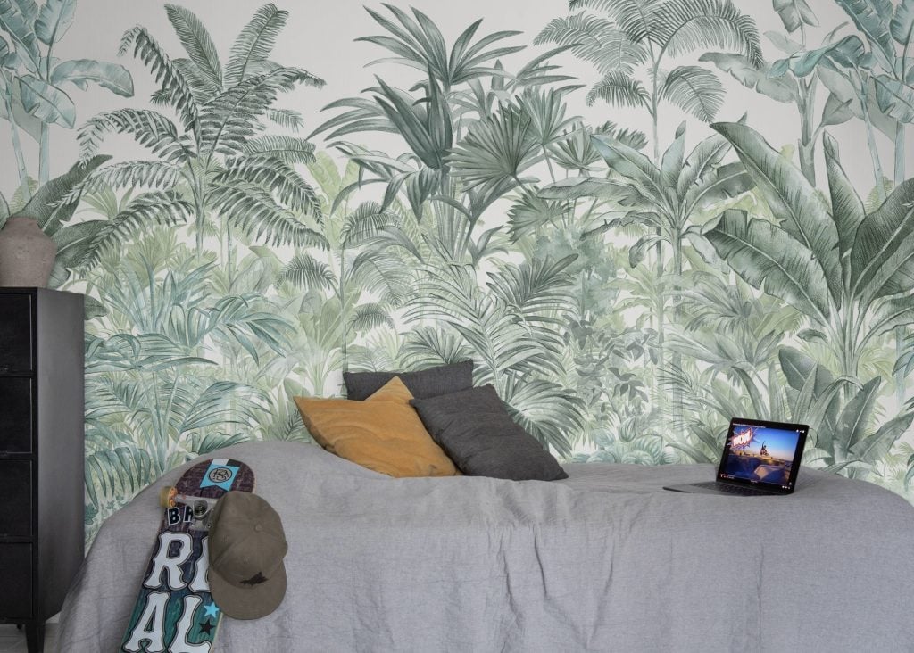 bedroom tropical look