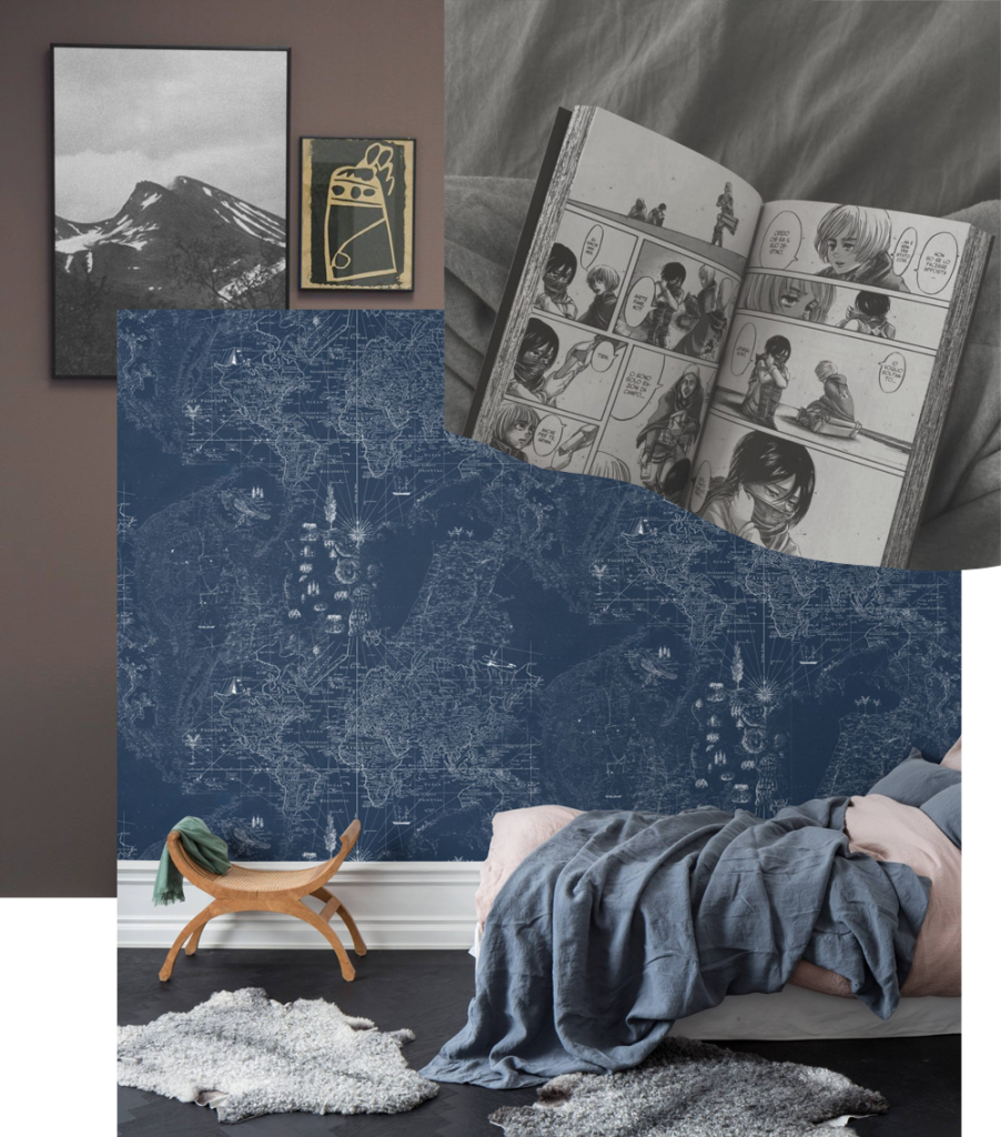 teenage bedroom ideas mural map wallpapers