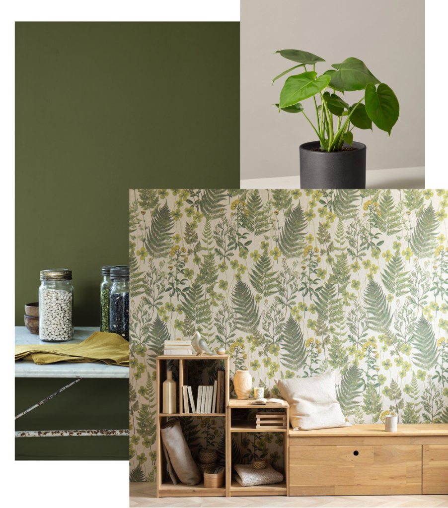 teenage bedroom wallpaper nature print ideas