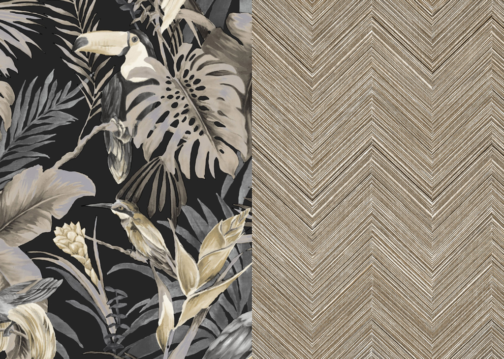 mix and match wallpaper trendy wall design ideas