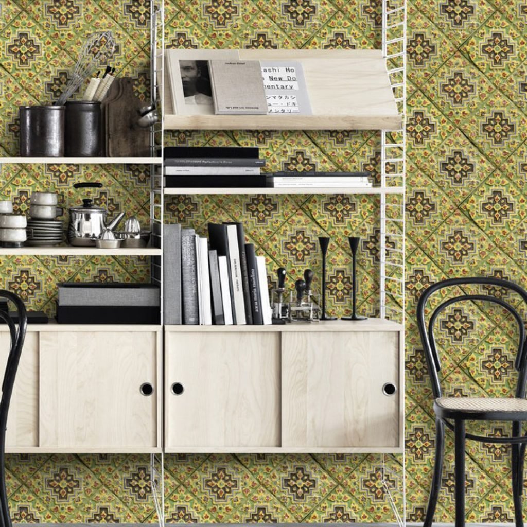 ethnic pattern wallpaper italian tiles