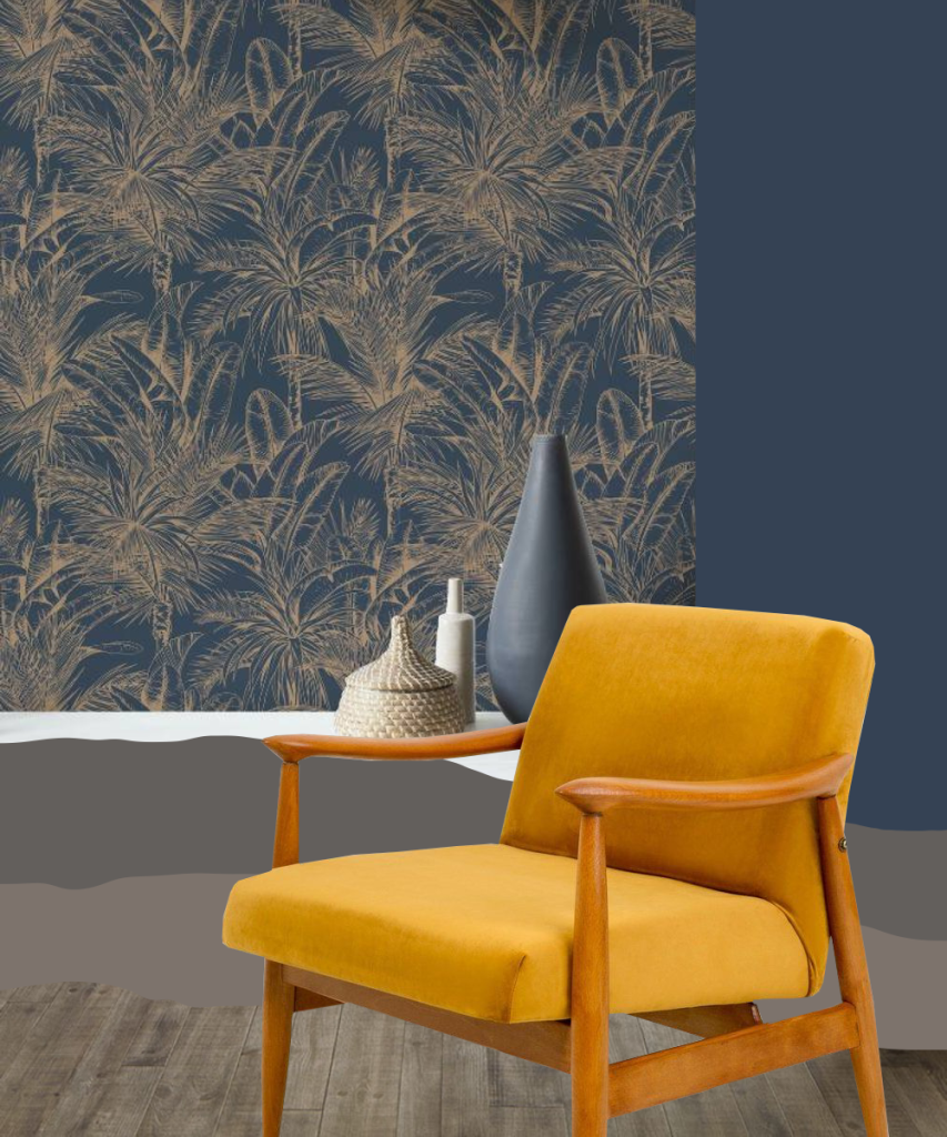 Dark Blue + Bright Yellow color combination home ideas