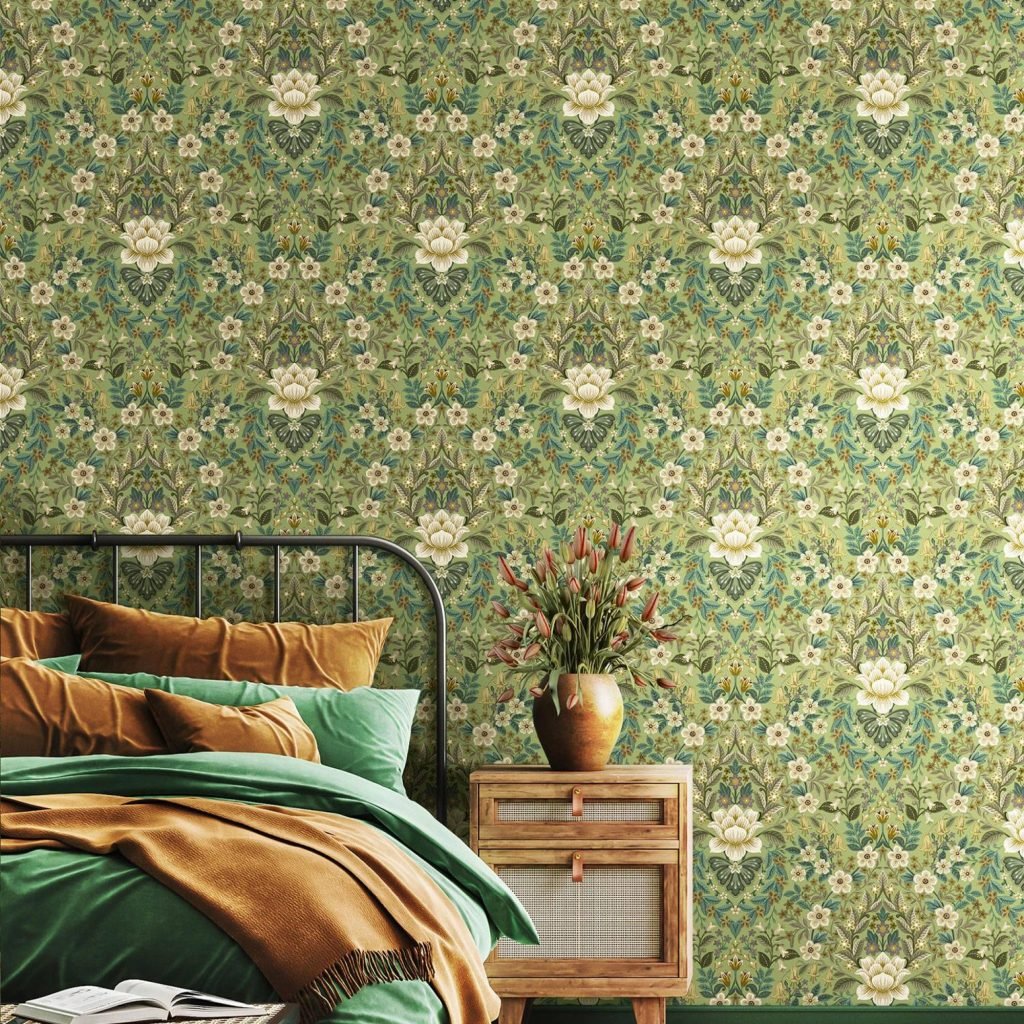 damask wallpaper Flora 18517 by Parato 
