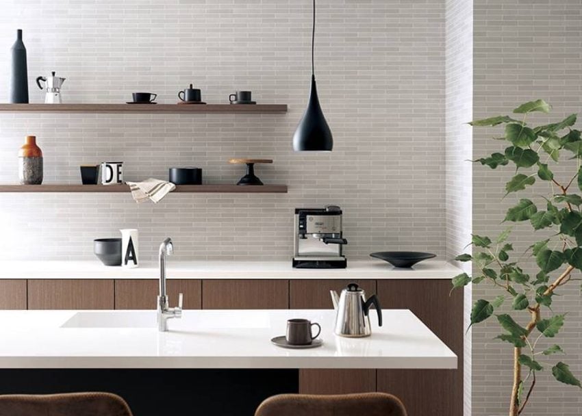 Easy Decorating for the Kitchen with Brick Wallpaper