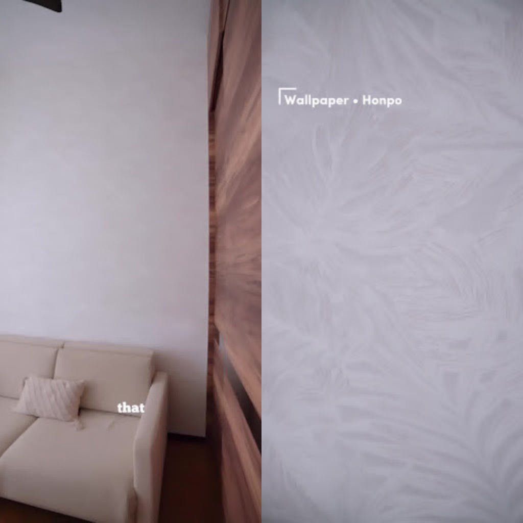 @sgnomster's white tropical wallpaper texture from Honpo is a perfect way to bring a touch of the tropics into your home while maintaining a minimalist aesthetic