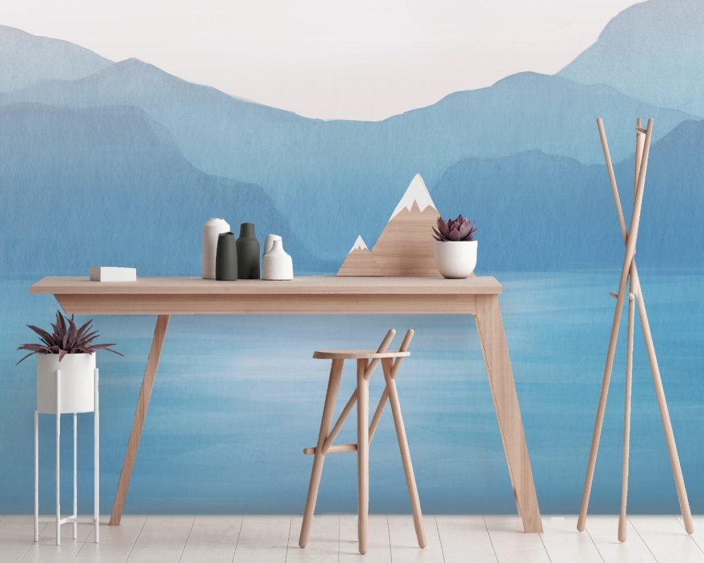 landscape mural gradation wallpapers