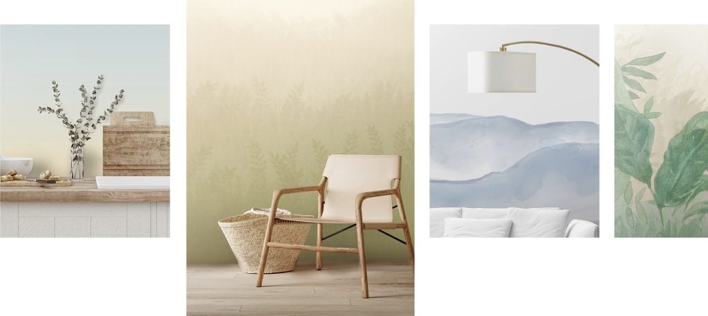 Mural gradation wallpapers can enhance your space in several ways