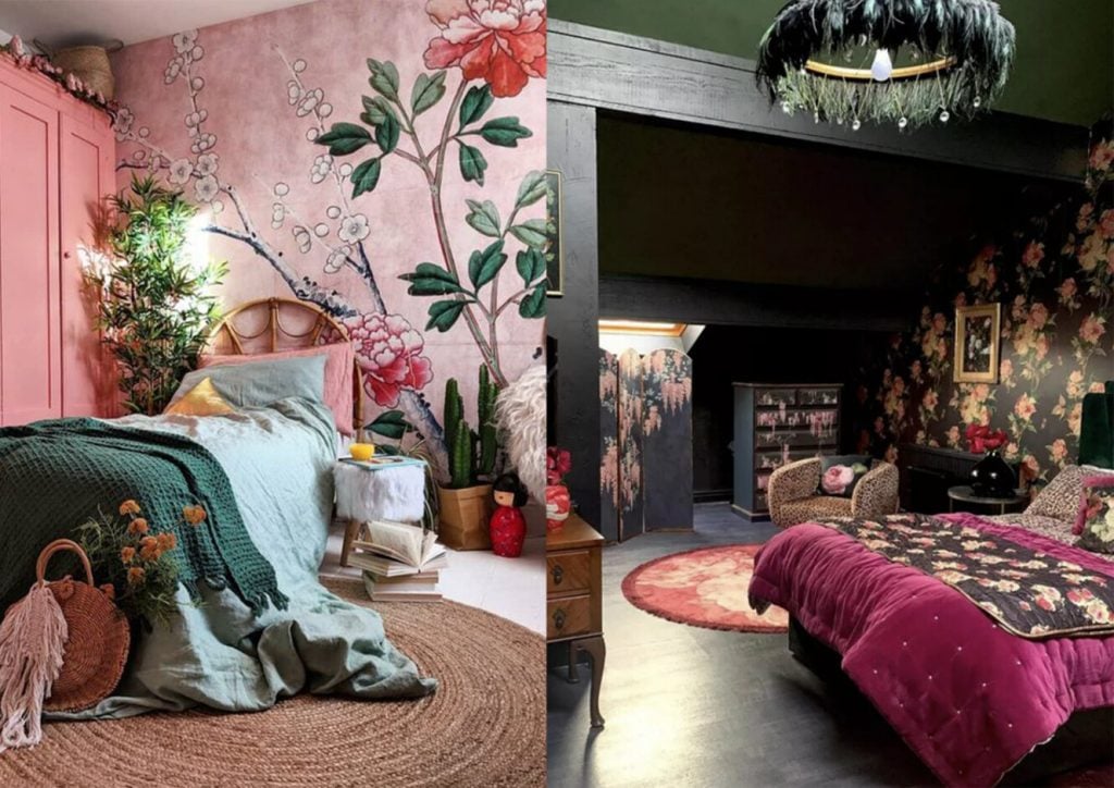 flower wallpaper for bedroom