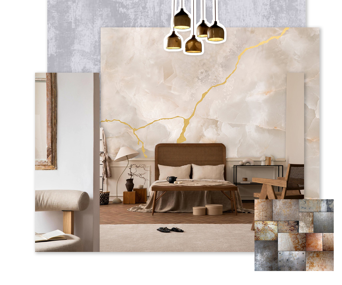 Metallic Accents for HDB Wallpaper Ideas