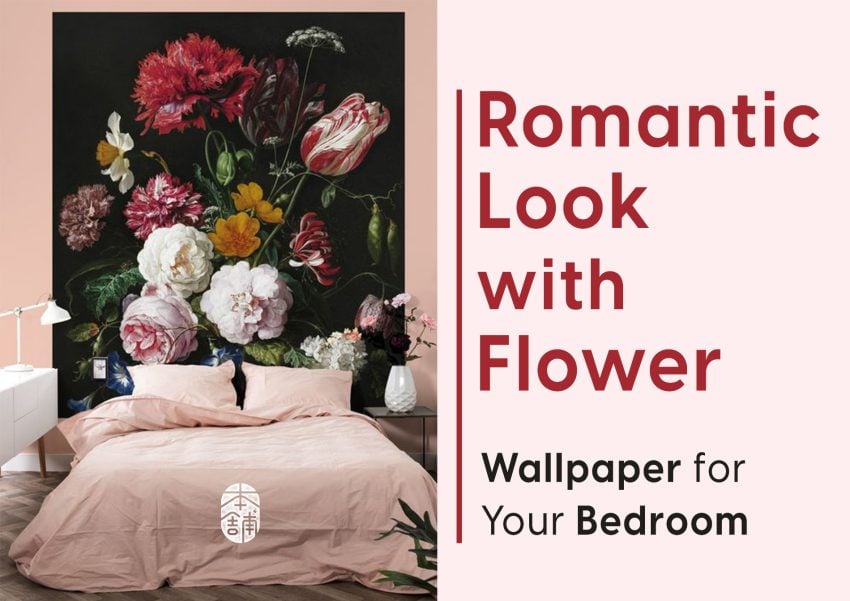 Romantic Look with Flower Wallpaper for Your Bedroom