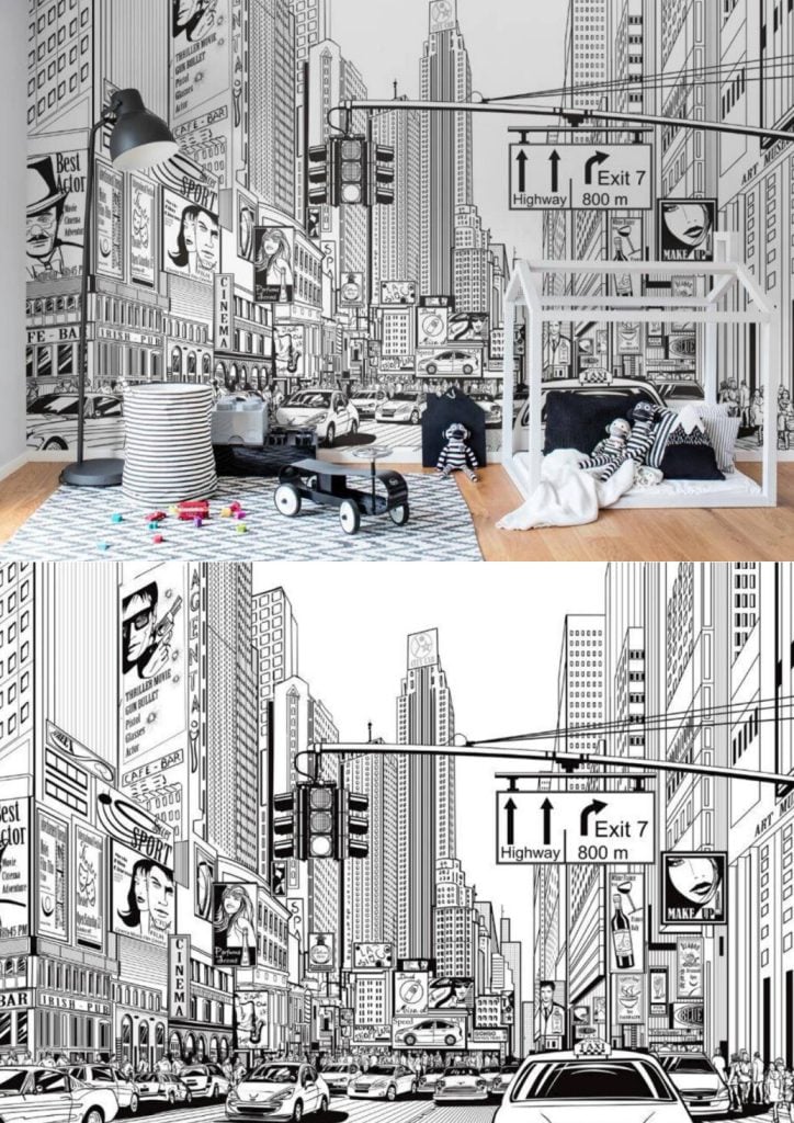 cartoon city wallpaper 