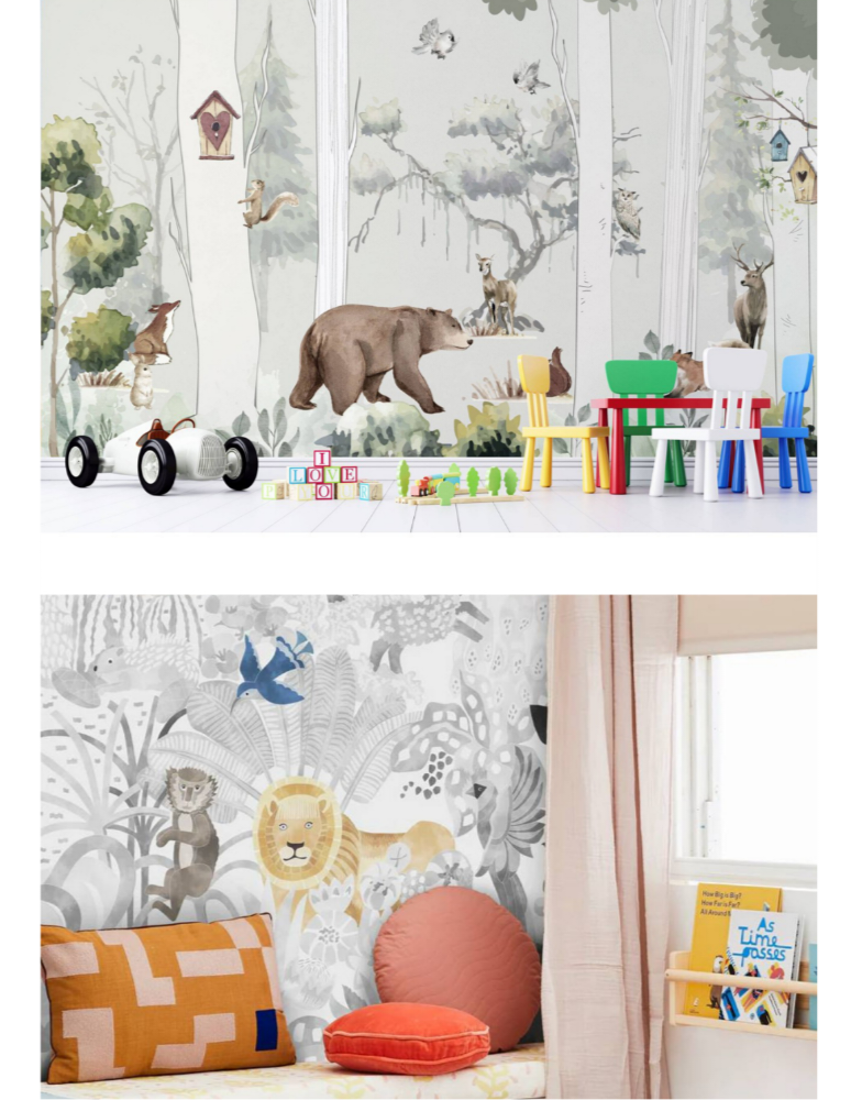 mural wallpaper for kindergarten