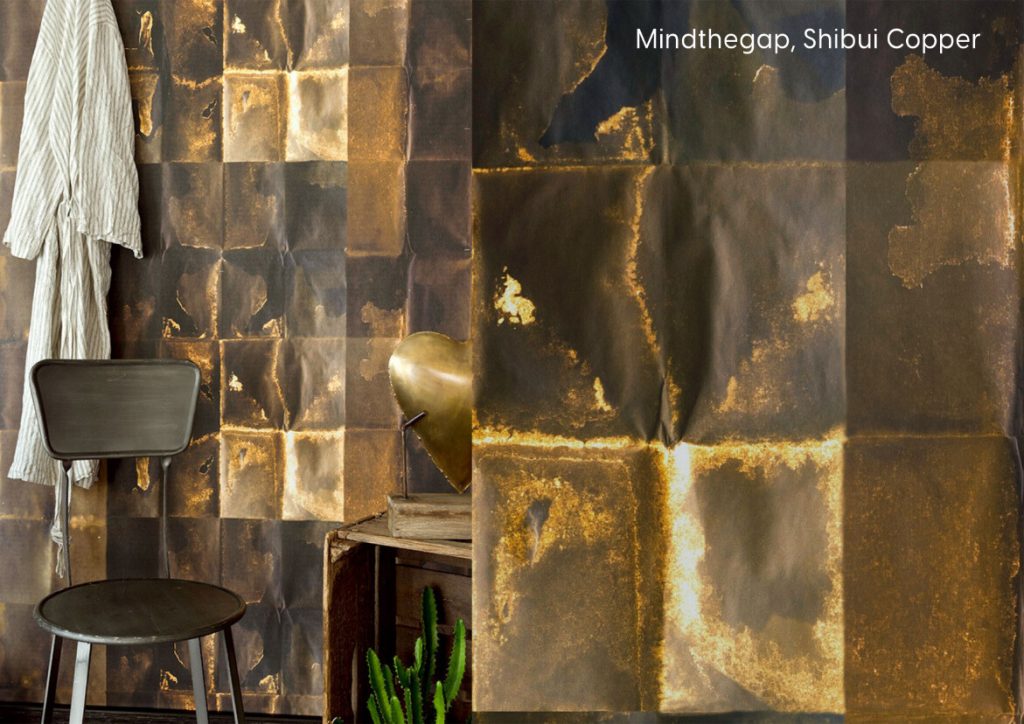 hotel wallpaper designs: metallic theme