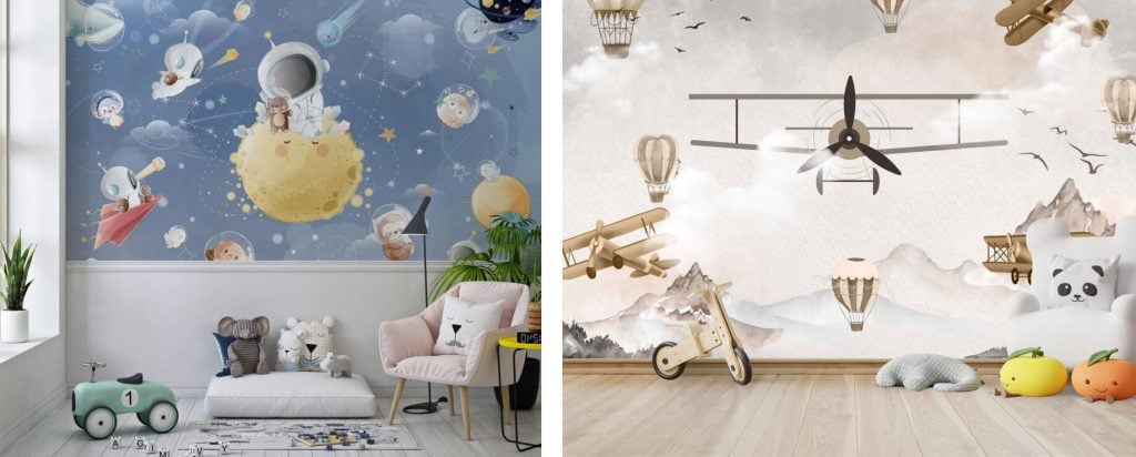 kindergarten room wallpaper ideas