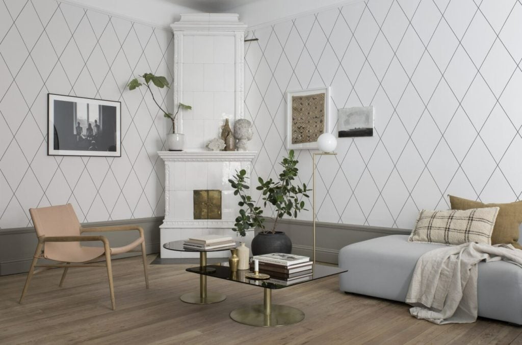 scandanavian wallpaper interior design ideas