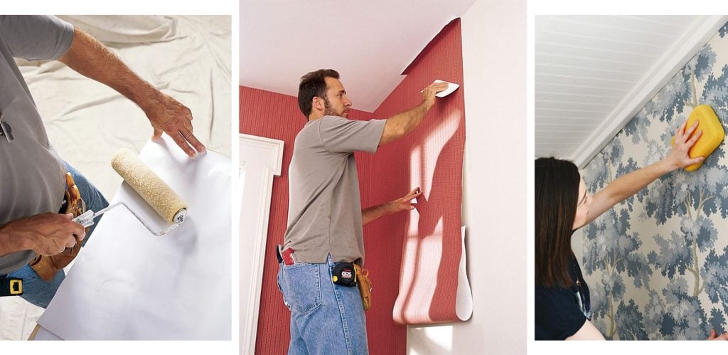 measure the wall before installing wallpaper