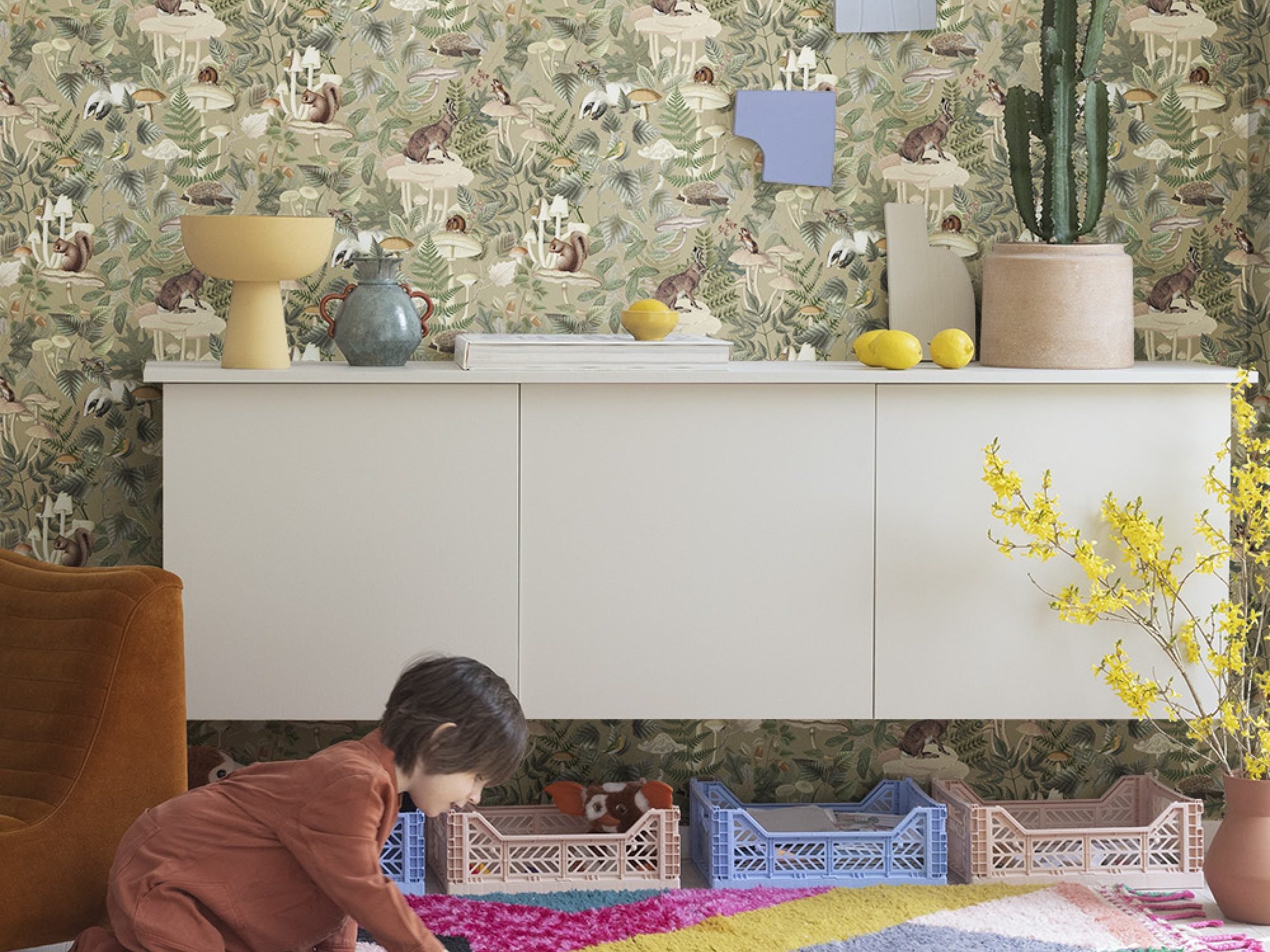 Wildlife Creek-Kids Room Wallpaper