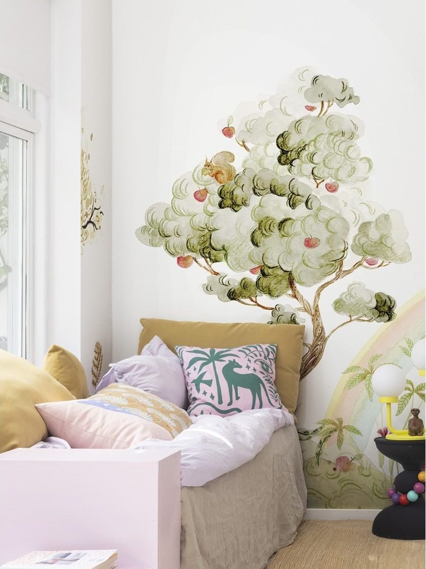 applying green nature wallpaper into your home decor to make it more alive