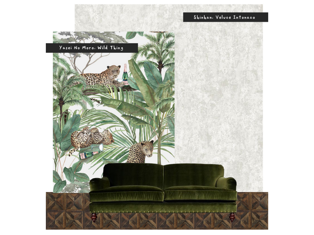 biophilic theme wallpaper combination