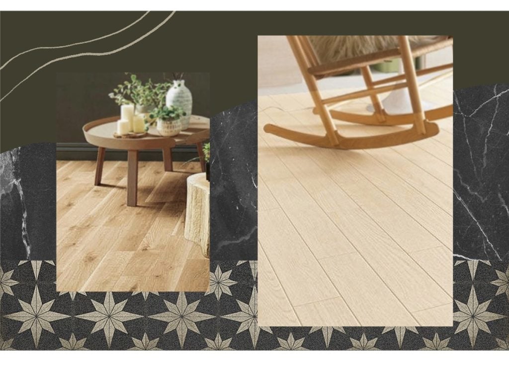 dance floor with a wood design