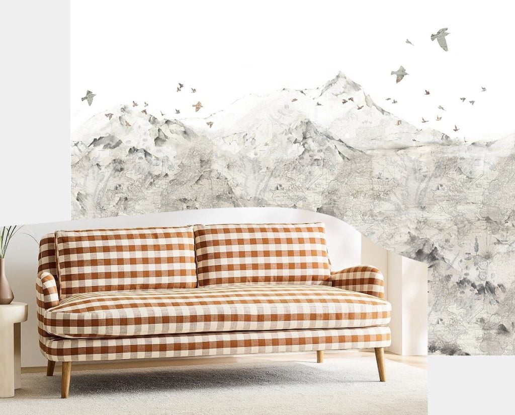 Mural Wallpaper: Paper Mountains