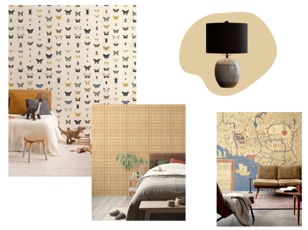 non toxic wallpaper: flax
