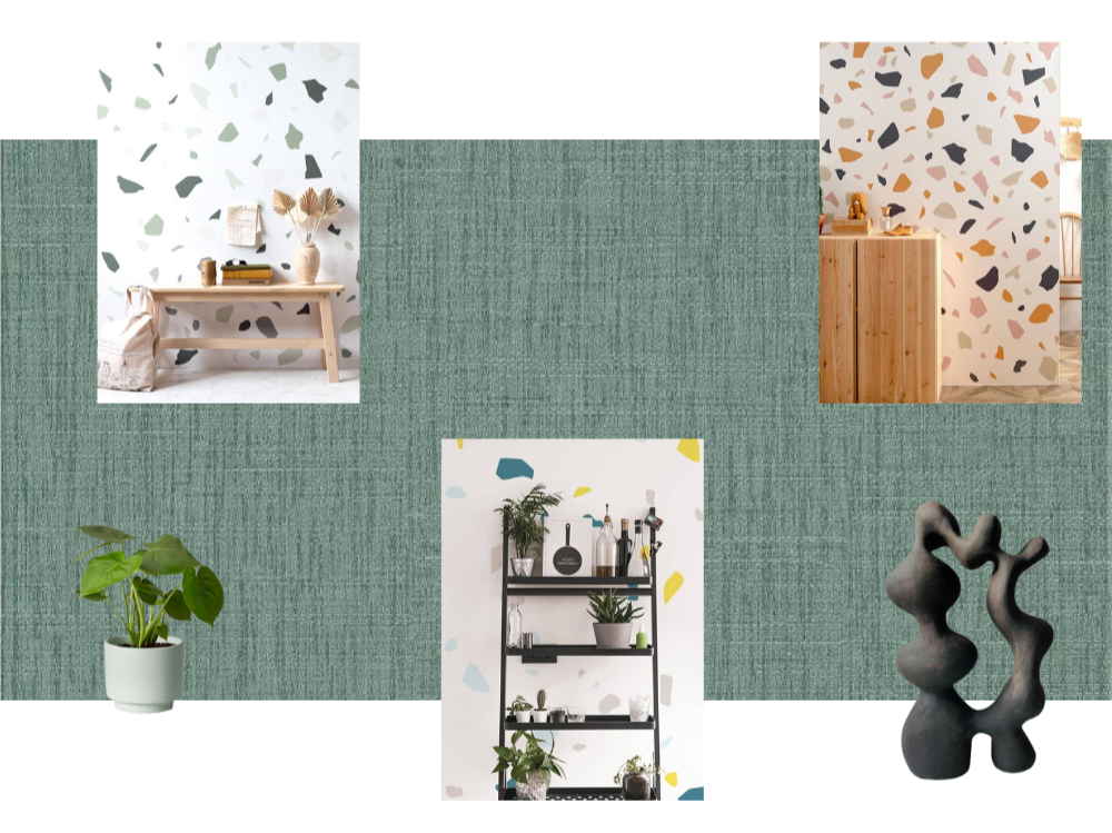 non toxic wallpaper: terrazzo sticker