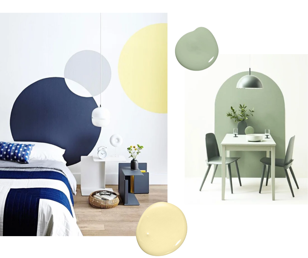 Geometric Wall Design by Painting