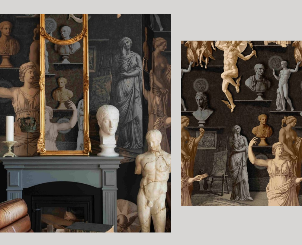 aesthetic black wallpaper: statuary chamber