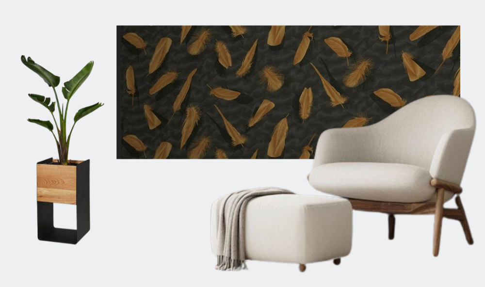 aesthetic black wallpaper: feather in black