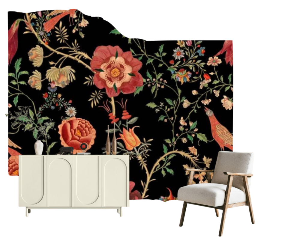 aesthetic black wallpaper: Flower in Black