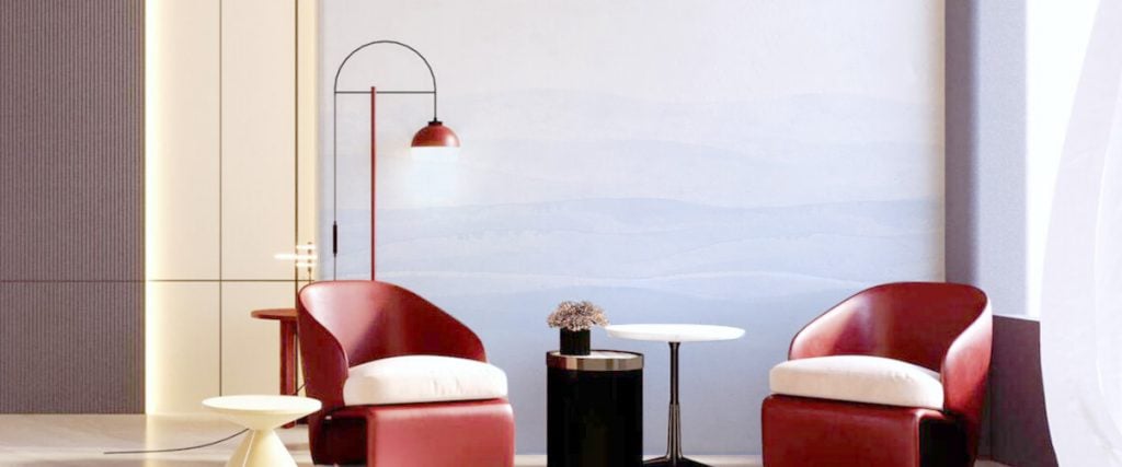 Gradations for hotel lobby wallpaper 