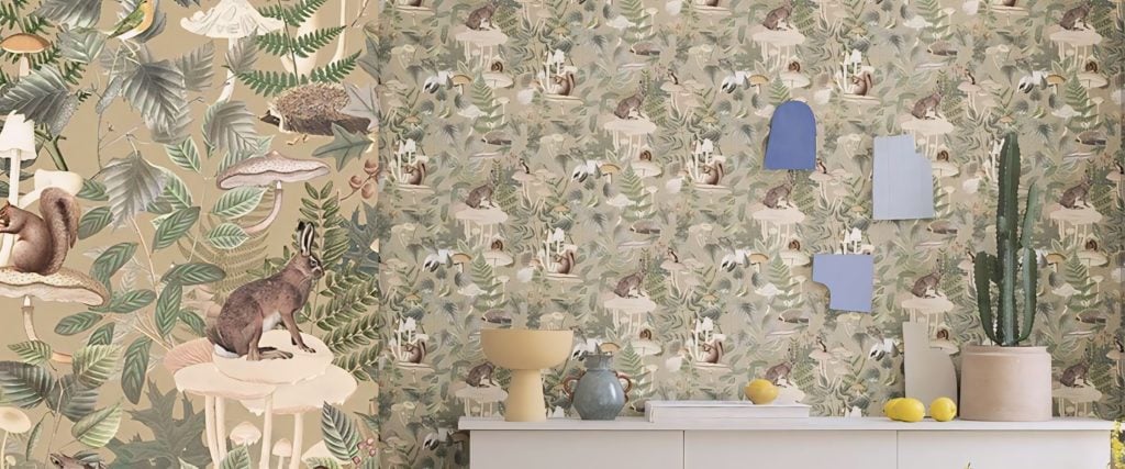 Nature toilet wallpapers for kindergarten