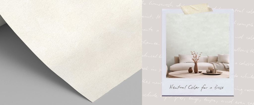 neutral color for a limewash living room