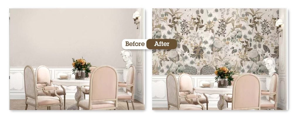 flowers wall transformation