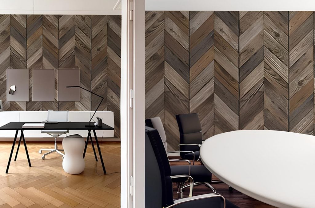 wood pattern wallpaper for office