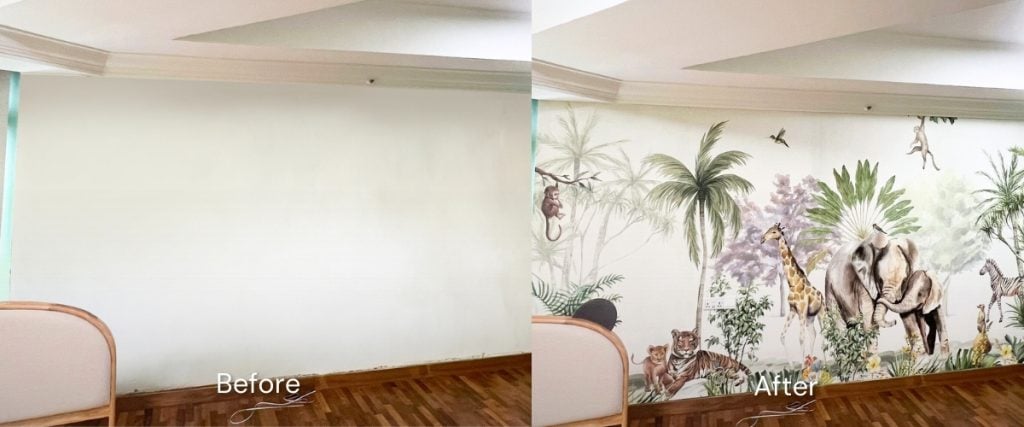 bedroom makeover: jungle bedroom