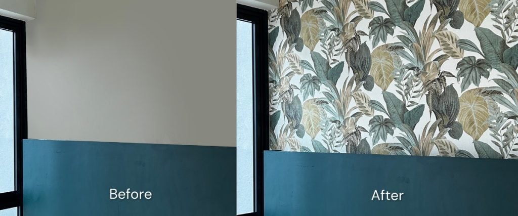 bedroom makeover: half paint wall