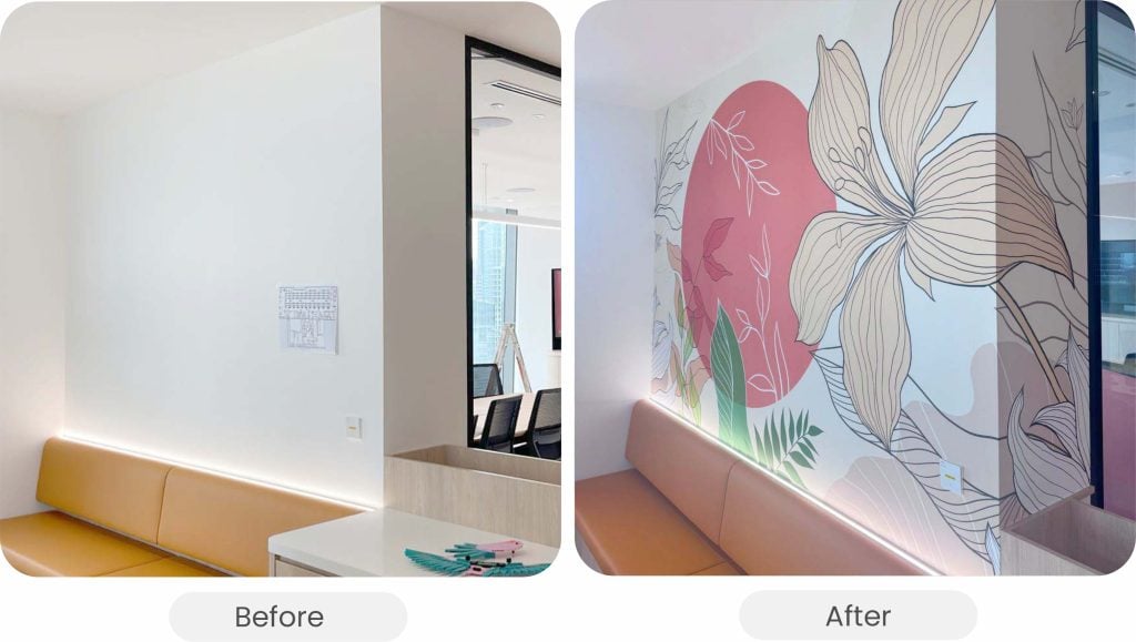 commercial space design for work area