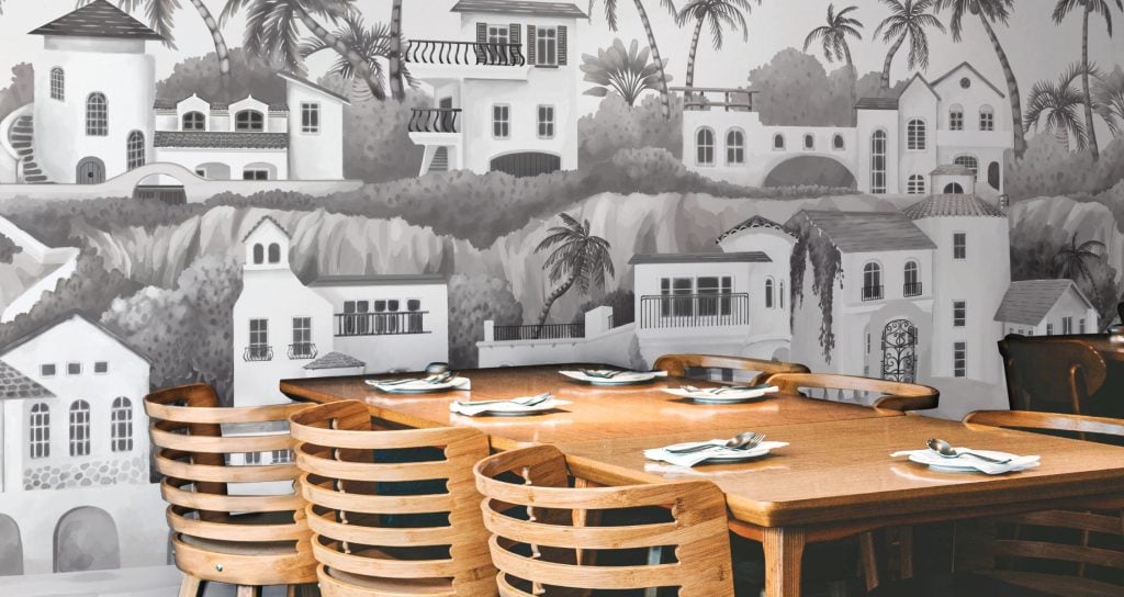 Monochrome Landscape City Wallpaper