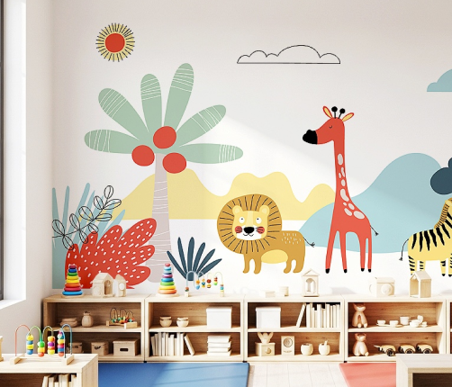 Kids room look perfect using print on wall