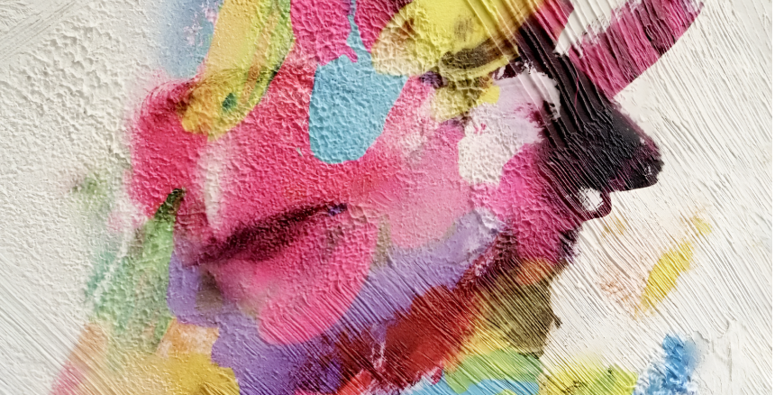 Concrete texture with print on wall