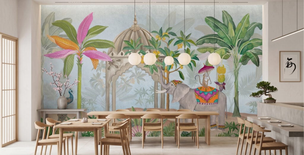 Beautiful Wallpaper for Restaurant in Singapore by Honpo