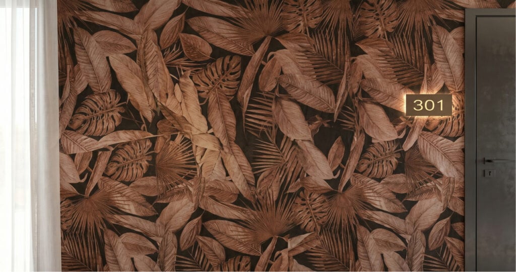 washable wallpaper for hotel's wall