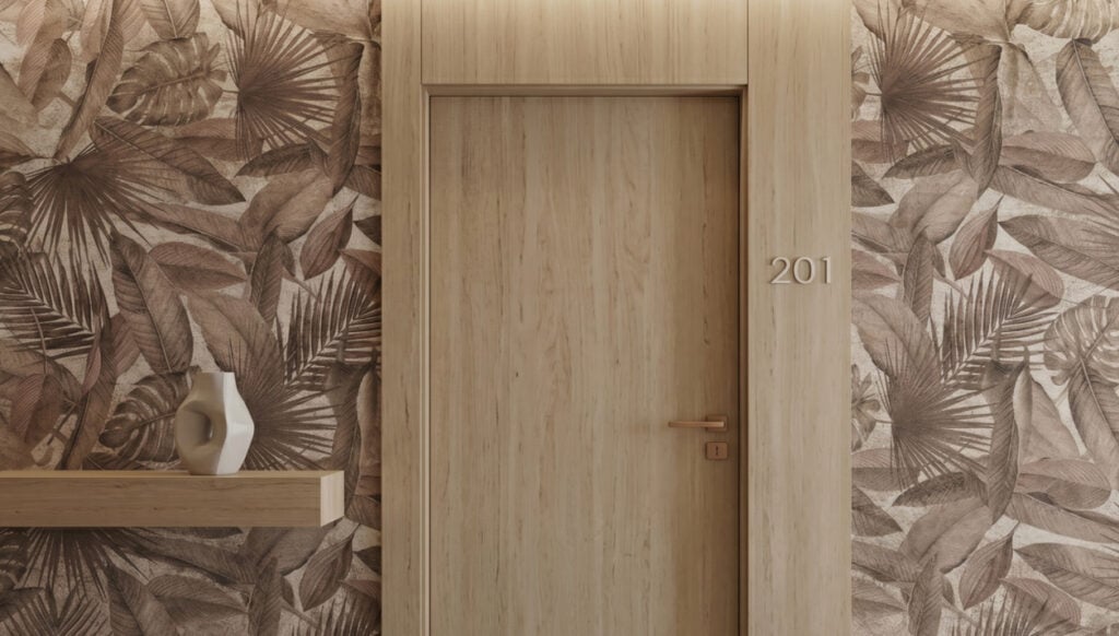 Wallpaper for hotel corridors